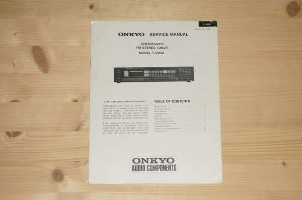 Zeigt die Seitenansicht-Links von Service Manual für Onkyo Tuner T-9900