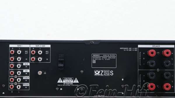 Zeigt die Extraansicht von Sony TA-F 270 S