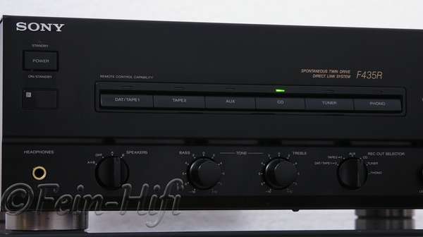 Zeigt die Frontansicht von Sony TA-F435R S