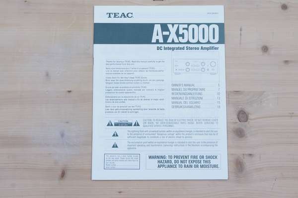 TEAC A-X5000 Bedienungsanleitung