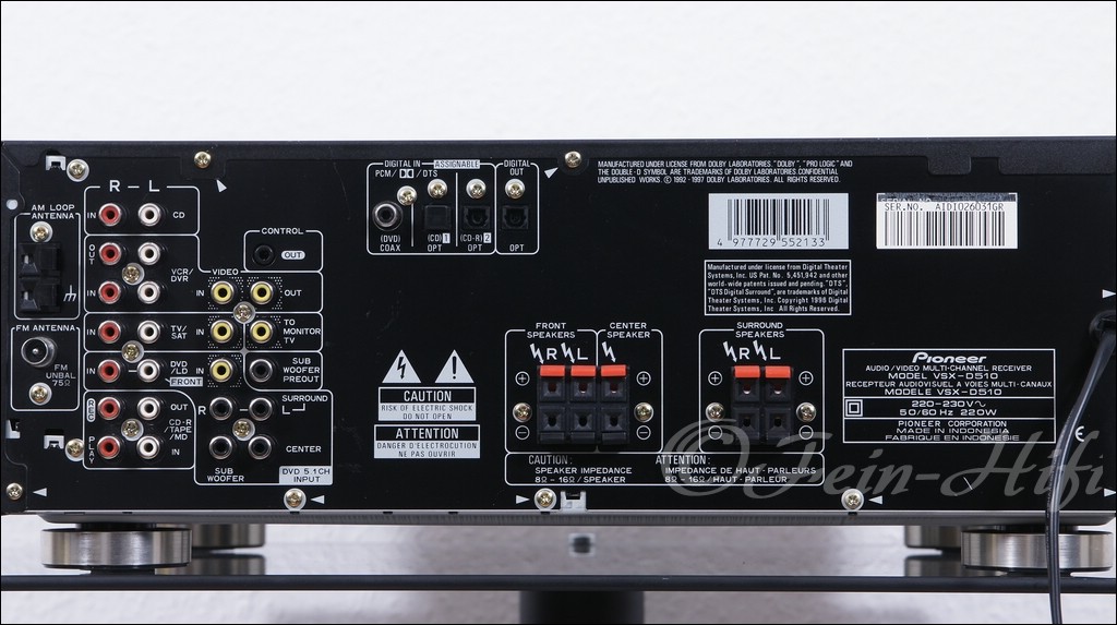 Pioneer VSXD510 Dolby Digital Heimkino AVReceiver