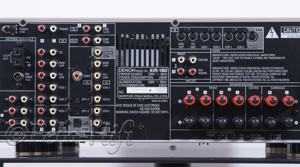 Denon AVR1802 Dolby Digital AVReceiver mit Phonoeingang