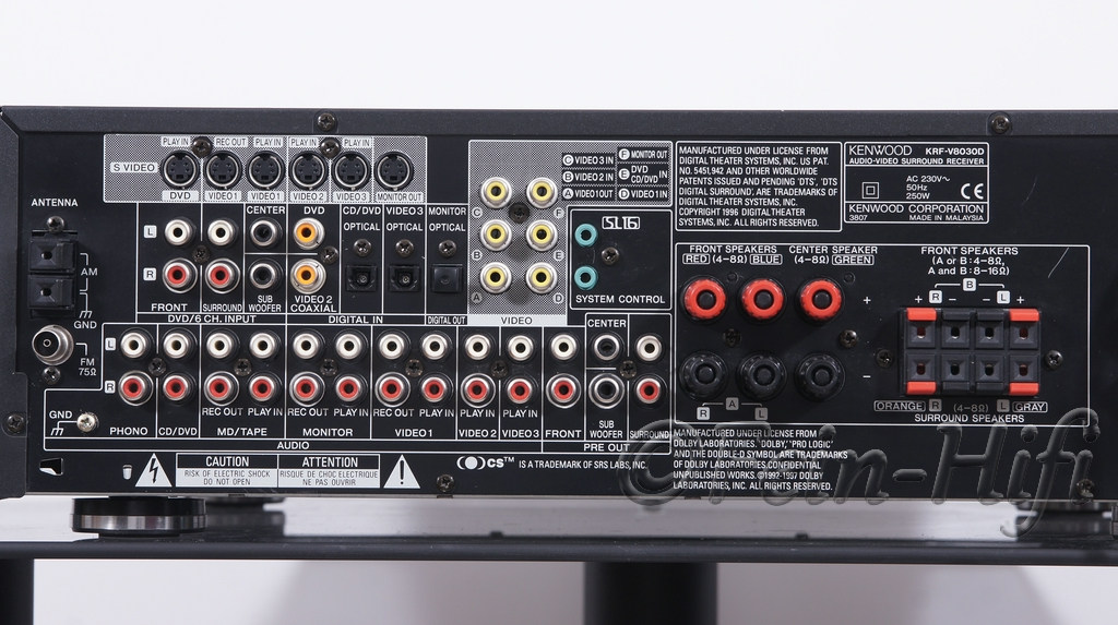 Kenwood KRFV8030D Dolby Digital Surround AVReceiver mit Phono