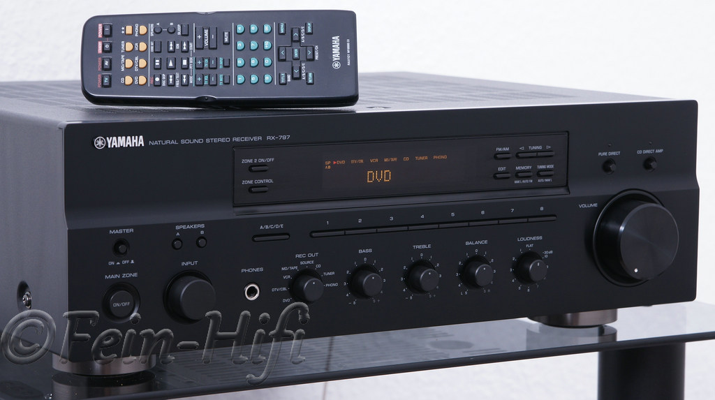 Yamaha RX797 Stereo 2.1 HiFi Receiver mit 2x 160 Watt Sinus